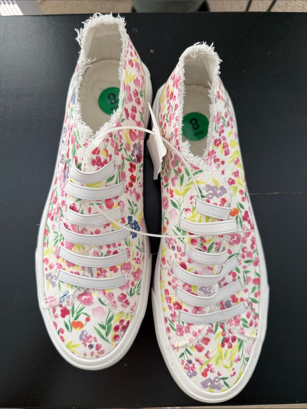 Rocket Dog Floral Slip-On Canvas Sneakers - White Multi Color size 8